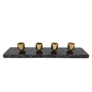 Soporte de aluminio y madera para escritorio, soporte de luz en T, vela de color plateado niquelado para decoración del hogar y mesa a granel - Product Image 4