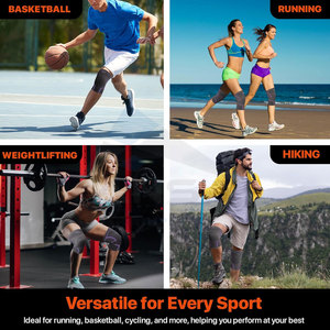 Manchon de compression pour le genou, lot de 2, genouillère pour hommes et femmes, soulagement de la douleur, soutien du genou pour la course à pied et le ménisque - Product Image 3