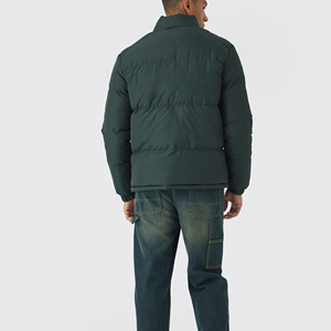 Veste matelassée unisexe prête pour l'hiver avec capuche et logo frontal, imperméable, décontractée, pour un usage quotidien - Product Image 2