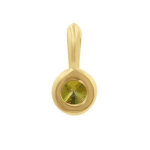 Colgante de Plata de Ley 925 con Circonita Cúbica Verde Redonda, Chapado en Oro y Rodio, para la Creación de Joyas y Collares - Product Image 3