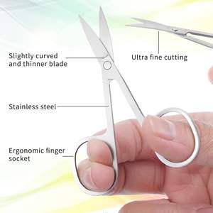 Ciseaux à cuticules en acier inoxydable de haute qualité, ciseaux à ongles pointus et courbés pour le soin des cuticules - Product Image 3