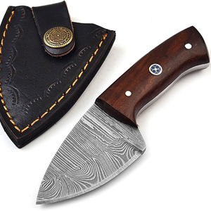 Cuchillo de Bolsillo GACI Personalizable de Acero de Damasco con Hoja Fija y Mango de Acero Inoxidable para Supervivencia al Aire Libre, Uso Industrial EDC OEM - Product Image 6