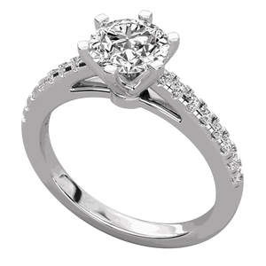 Anillo de Compromiso Solitario con Diamante Redondo - Product Image 6