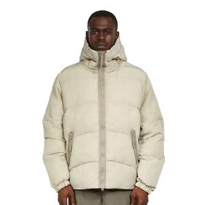 New Trendy Winter High Street Lightweight Black Men's Hooded <b>Padded</b> Puffer <b>Jacket</b> with Front Logo <b>Waterproof</b> & Breathable - Product Image 4