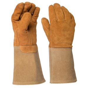 Gants de sécurité en cuir de vachette fendu personnalisés pour le soudage pour les travailleurs de la construction industrielle Bâton anti-chaleur Gants de soudage Tig - Product Image 1