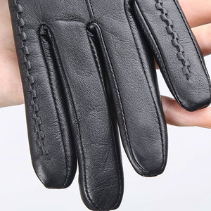 Gants légers en cuir de couleur unie de marque privée Gants en cuir de moto les plus vendus à l'arrivée - Product Image 4