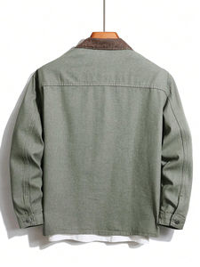 Chaquetas vaqueras personalizadas para hombre con Personalización completa Chaqueta vaquera de hombre de estilo personalizado para uso al aire libre - Product Image 2