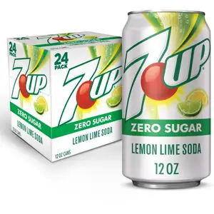 Zero Sugar 7UP Lemon lime Soda Can Soft Drink 330ml Carbonated Worldwide Drink