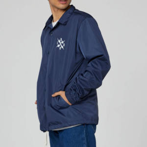 เสื้อแจ็คเก็ตกันลมสำหรับผู้ชายเสื้อโค้ทสีทึบสำหรับฤดูหนาวเสื้อโค้ทแจ็คเก็ตกันลมแบบลำลองออกแบบโลโก้ได้ตามต้องการ - Product Image 3