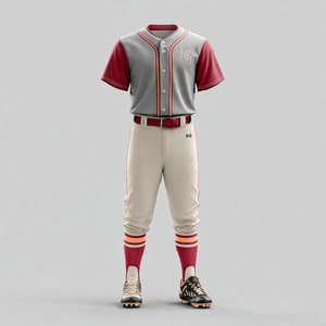Uniformes de Béisbol Deportivos, Camiseta de Béisbol de Manga Corta con Botones, Cuello Redondo, Uniformes de Softbol - Product Image 5