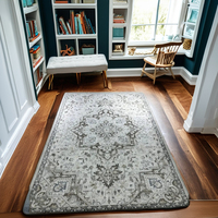 Meilleur Nouveau Tapis Carré Floral Turc Style Wilton en Polypropylène pour Adolescent, Utilisation Extérieure, Pique-nique, Salle à Manger, Maison - Tapis de Sol GOLDENMOON