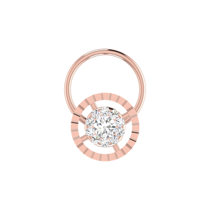 Pendiente de Nariz Moderno de Oro Rosa con Diamante Natural de 0.09 Quilates - Product Image 2