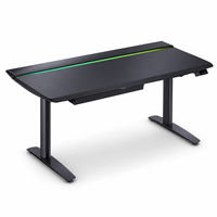 Escritorio Gaming con Altura Ajustable y Superficie Suave al Tacto, Rango de Elevación de 730-1220 mm, Motor Silencioso, Ecológico, Garantía de 3 Años para Estaciones de Trabajo de Esports