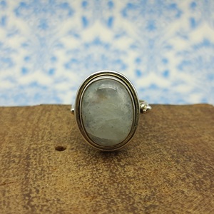 Handcrafted 925 Sterling Silver Bohemian Gemstone <b>Rings</b> High Quality Rainbow <b>Moonstone</b> with Diamond Weddings Handmade Jewelry - Product Image 4