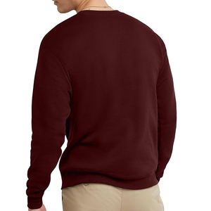 Fabricant de vêtements, vente en gros, sweat-shirts à col rond en coton mélangé de couleur unique personnalisée, 350 g/m², sweat-shirts pour hommes - Product Image 4