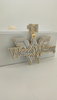 2025 Nuevo Logotipo Inicial Personalizado de Lujo Estilo Hip Hop Plata de Ley 925 con Diamantes VVS Brillantes Cultivados en Laboratorio para Mujer con Nombre y Número