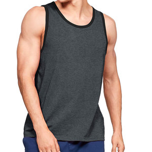 Men's Comfortable Tank Top Stretchable Cotton <b>Fabric</b> for Gym Workout Sports Wear <b>Rhinestone</b> Technics Sleeveless Vest for Fitness - Product Image 1
