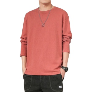 เสื้อยืดคอกลมแขนยาวผ้าใยไผ่100% สำหรับผู้ชายเสื้อยืดคอกลมขนาดใหญ่ใส่สบายทรงโอเวอร์ไซส์ - Product Image 6