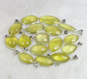 จี้คริสตัลเลมอนควอทซ์อัญมณีสร้อยคอเงินจี้คอลเลกชั่นจี้สร้อยคอสเตอร์ลิงเครื่องประดับผู้หญิง - Product Image 3