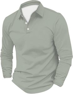 Wholesale High Quality Comfort <b>Long</b> <b>Sleeve</b> Polo <b>T</b>-<b>shirts</b> Collar Luxury 100% Cotton Polo <b>Shirt</b> for Man. - Product Image 6