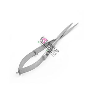 Tijera profesional de resorte de Plasma negro para cejas, instrumento de belleza de logotipo personalizado de Color plata y acero inoxidable - Product Image 5