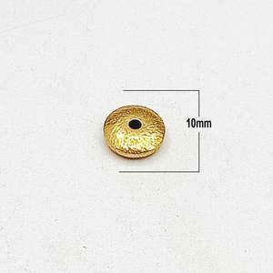 10mm Brushed 5pcs Nickel Free <b>Spacer</b> Beads Gold Silver Rose Gold Plated Copper for Jewelry Making Designer Supplies - Product Image 2