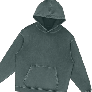 Sudadera con capucha Gris Carbón lavado con ácido, ropa de calle de gran tamaño, Jersey de algodón Unisex pesado, sudadera con capucha, Tops informales de corte holgado - Product Image 2