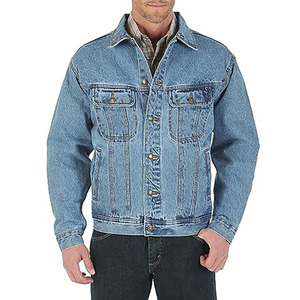 ผ้าฝ้ายผสมสแปนเด็กซ์เพื่อความยืดหยุ่นและสวมใส่สบายตลอดวัน แจ็คเก็ตคุณภาพสูงสำหรับผู้ชาย ดีไซน์เดนิม สวมใส่ได้ทุกวัน - Product Image 1