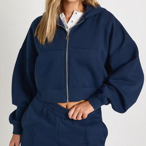 <b>Women</b> High Quality Trendy Cozy Fleece Tracksuit Outfit / Soft Brushed Fabric Comfortable Fit <b>Long</b> <b>Sleeve</b> <b>Top</b> And Matching Pants - Product Image 3