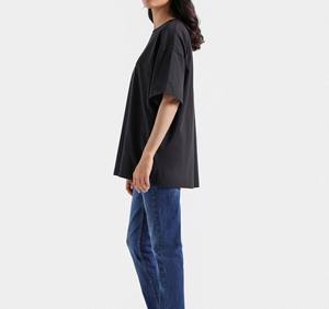 Camiseta con hombros caídos para mujer, la más vendida, ropa deportiva informal holgada con mangas cortas estampadas para el verano, novedad - Product Image 6