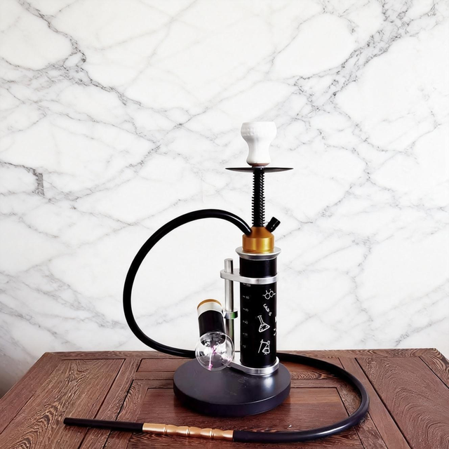 Mechanical Cylinder Hookah With Ion Ball Glass Chamber And Heavy Base For Bar Lounge Party Use hookahs shisha chicha