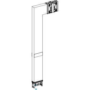 Raccordo per condotti Schneider Electric KSA400DLF41F, gomito a canale verso il basso, segmento B, barriera antincendio M-TO-M, 400A - Product Image 1