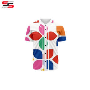 Custom Designed Button-Up Baseball Jerseys Sublimated Tackle Twill Jersey Embroidered <b>Stitching</b> Beaded Print Plus Sizes - Product Image 5