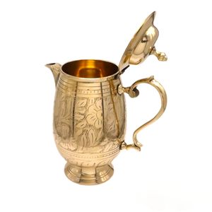 Putrika traditionnel en laiton Lota Kalash Sombu Theertha carafe pour Karwachauth Diwali Mandir mariage-bouteilles d'eau - Product Image 5