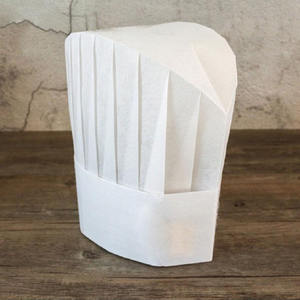 Chapeaux de chef en papier blanc jetables de haute qualité Tenue alimentaire la mieux notée Respirant et à faible coût pour les hôtels et les restaurants - Product Image 1