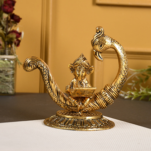 <b>Smart</b> Fashion <b>Deal</b> Gold-Plated Metal Ganesh Ji Tableware Welded Traditional Modern Design Home Decoration Wedding Decoration - Product Image 2