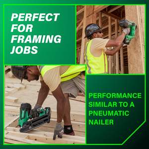 Kit de cloueur à bande plastique sans fil multi-volt 36V, outil électrique à 21 degrés avec batterie lithium-ion 2,5Ah, cloueurs pneumatiques - Product Image 4
