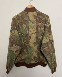 Veste bomber camouflage en écorce d'arbre vintage pour homme, motif forêt réaliste, fermeture éclair intégrale, légère, tactique, utilitaire, veste de baseball d'extérieur - Product Image 6
