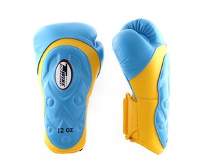 Gants de boxe personnalisés bleu ciel et jaune pour jumeaux, gants d'entraînement de kickboxing, gants de combat, impression personnalisée, gants de boxe Twins - Product Image 2