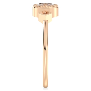 Anillo de Compromiso REYES de Diseño Clásico, Plata de Ley 925, Corte Ovalado, Moissanita de 0.36 Quilates, Chapado en Oro de 14K, Joyería Fina - Product Image 5