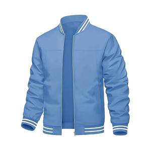 Blouson aviateur léger à fermeture éclair pour hommes, manteau décontracté avec poche pour le printemps, l'automne et l'hiver, service OEM disponible - Product Image 3