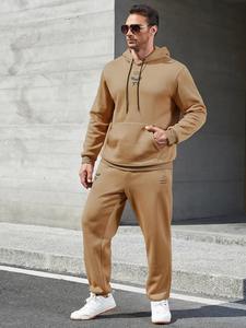 2025 Offre Spéciale meilleure qualité 100% coton hiver coton polaire hommes survêtements solide impression en gros - Product Image 5