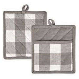 Potholder carré en lin personnalisé, écologique, couleur unie, accessoire de cuisine sur mesure, résistant à la chaleur, réutilisable, doux, en coton lavable - Product Image 5
