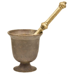 Indian Vendor Wholesale Metal Herb Grinder Mortar with Pestle for Crushing <b>Pills</b> Herbs Vegetables Spice Tools - Product Image 4