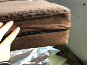 थोक पर्यावरण के अनुकूल छोटे कुत्ते बिस्तर उच्च गुणवत्ता हटाने योग्य स्मृति फोम क्रेट पैड पालतू जानवरों की नींद और आराम के लिए ठोस पैटर्न - Product Image 6