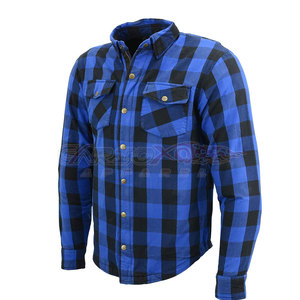Protective Biker Flannel <b>Shirt</b> Men's Aramid Lined Motorbike Riding <b>Shirt</b> CE Armored Safety Wear OEM Factory Wholesale - Product Image 5