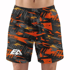 Pantalones cortos de baño tejidos para hombre con estampado básico de verano, pantalones cortos de playa con sublimación de ajuste recortado, dos bolsillos con dobladillo lateral profundo, Bóxer Vintage - Product Image 1