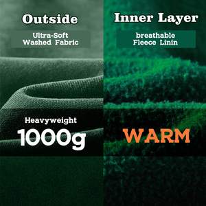 เสื้อสเวตเชิ้ตมีฮู้ดแบบซิปสองหัวสำหรับผู้ชาย360กรัมแจ็คเก็ตแบบมีฮู้ด100% ผ้าฝ้ายสำหรับหน้าหนาว - Product Image 5