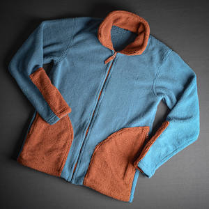 แจ็กเก็ตซิปขนแกะเชอร์ปาสำหรับผู้ชายปรับแต่งโลโก้สไตล์ไฮสตรีทปกติเปิดปกหนาอบอุ่นสำหรับฤดูใบไม้ร่วงฤดูหนาวกลางแจ้ง - Product Image 3