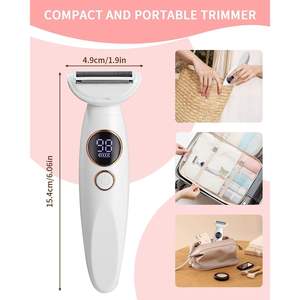 Depiladora Eléctrica 5 en 1 Recargable por USB para Mujer, Afeitadora Rotatoria, Recortadora de Vello Nasal y de Bikini, con Función Lavable - Product Image 3